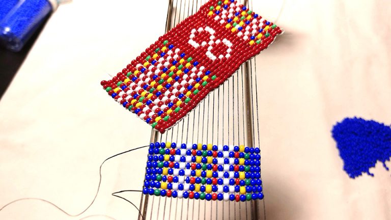 red and blue loom metis sash patterns-1